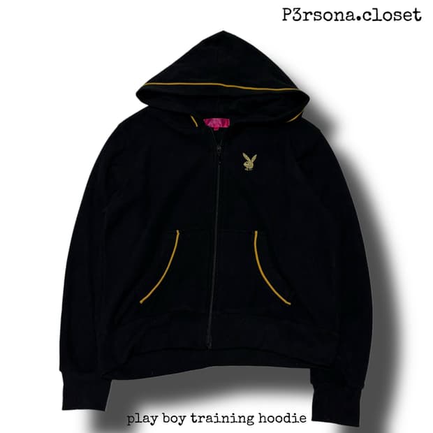 play boy training hoodie zip-up set up 