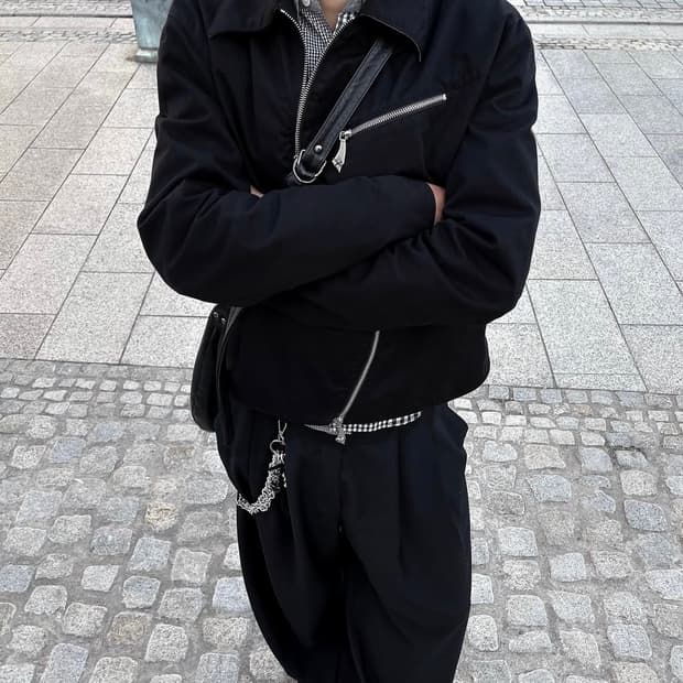 CURATES PARADE 사선지퍼 자켓 46 M