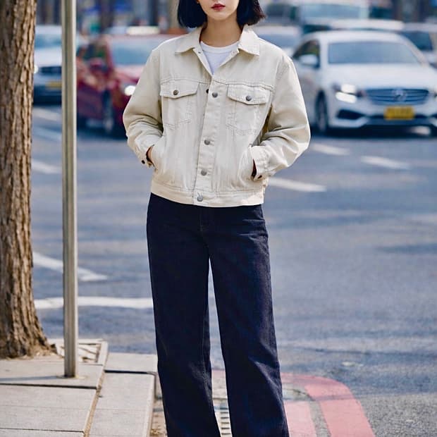 유니클로 데님자켓