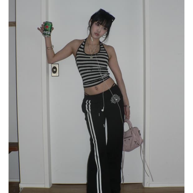 엔젤넘버555 엔젤릭 스윗 팬츠 블랙 (수선함)