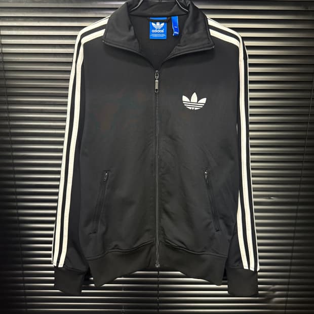 아디다스 구 파이어버드 블랙 검흰 져지 저지 집업 트랙탑 나우아임영 M 