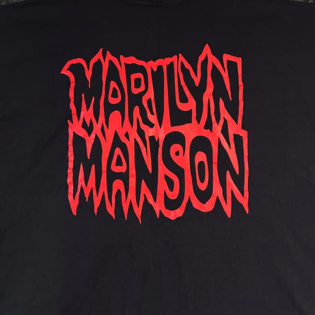 90s 마릴린 맨슨 The satanic Army 반팔 티셔츠