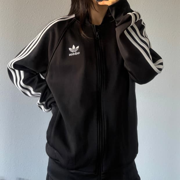 [M]아디다스 트레포일 SST 블랙 트랙탑 져지