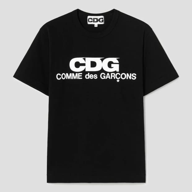 CDG 꼼데가르송 로고 프린트 티셔츠 블랙