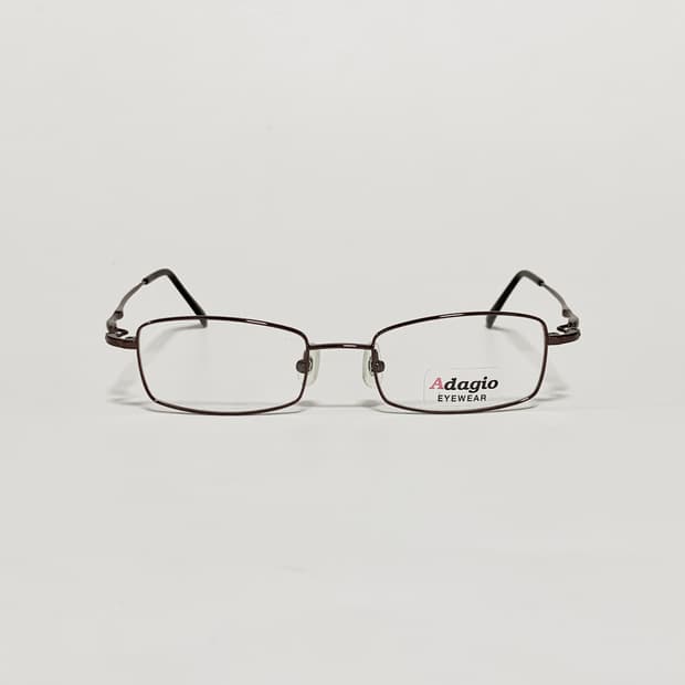 938 데드스탁 브라운 슬림 사각 안경테 기본 데일리 메탈 안경 가벼운 