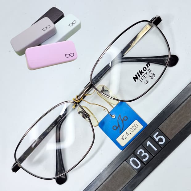 니콘 Nikon FB0974T 안경테 순 티타늄 Titex II 빈티지 