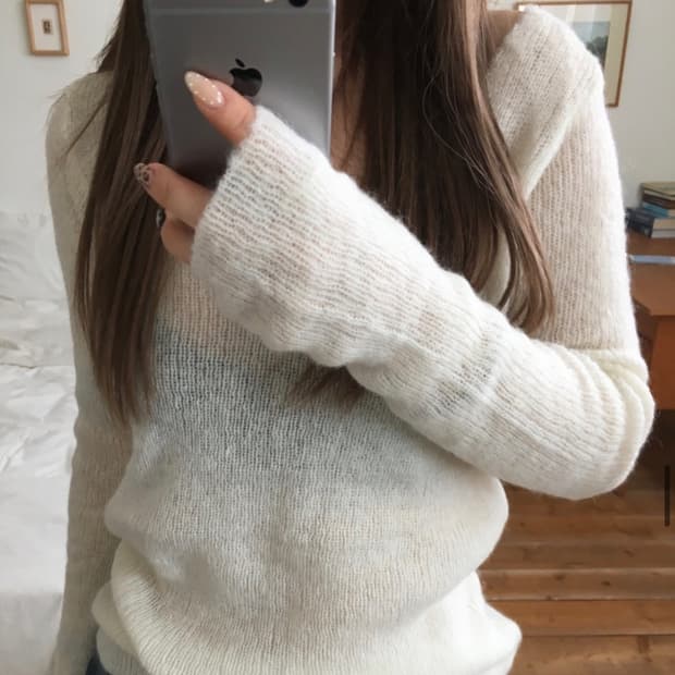 아워캐비넷 mohair warmer knit