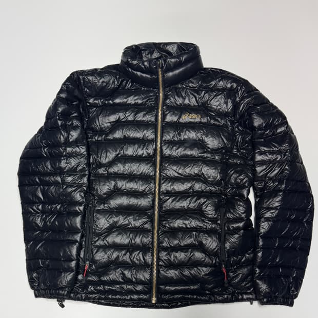 아식스 구스다운 경량 패딩 자켓 L 블랙