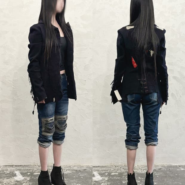 그렉로렌 패치워크 마린 하프코트