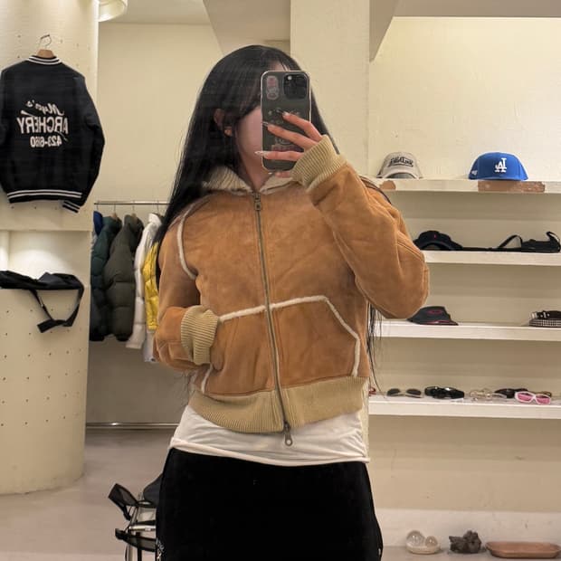 아베크롬비 리얼레더 스웨이드 후드 자켓 U772