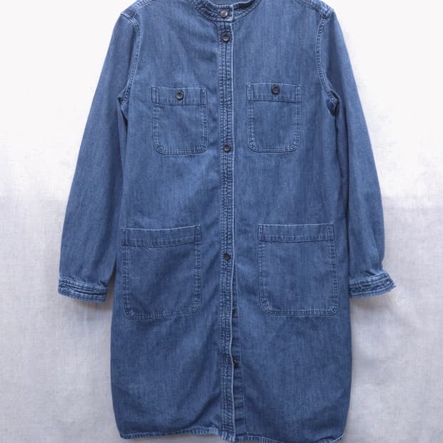 A.P.C 데님 롱 셔츠 원피스 36