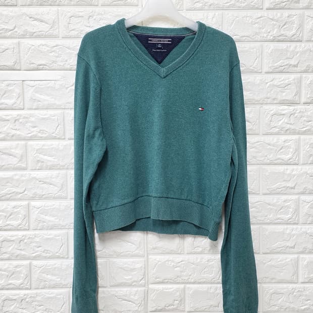 택포) 타미힐피거 V넥 캐시미어 브이넥 니트 S