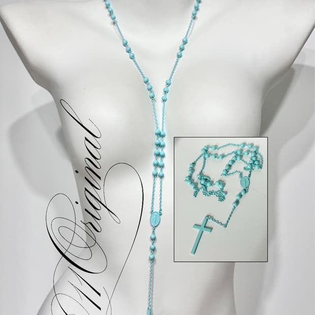 Mint Rosary Necklace