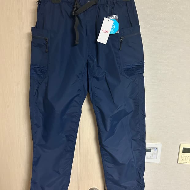 BEAMS 빔즈 나일론 워크 팬츠 네이비 L