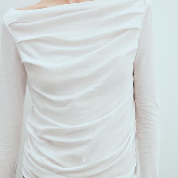 릭오웬스st 드레이프 코튼 티셔츠 자라 