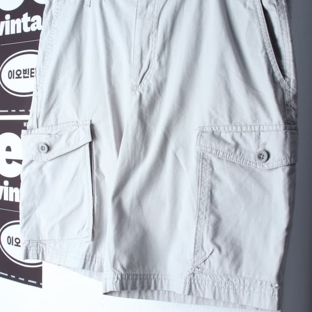 (L-XL) 아이조드 반바지 팬츠 카고 그레이 면 올드스쿨-P10111