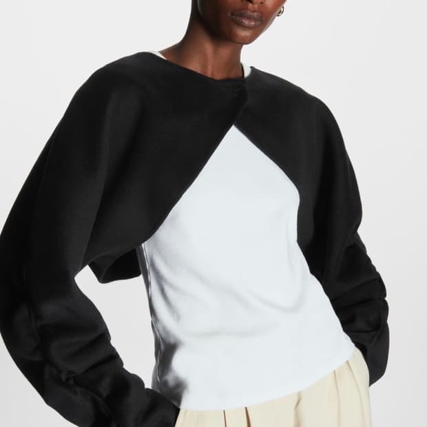 코스 핸드메이드 오픈백 볼레로 자켓