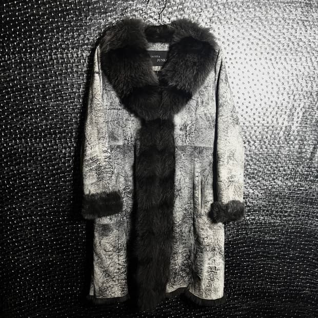 La vita junko 스웨이드 퍼코트 