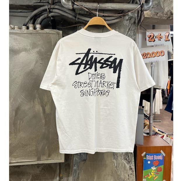 스투시 스탁 도버 스트리트 마켓 반팔티 화이트 L #csz3924 