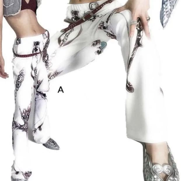 Kashiko chain pants