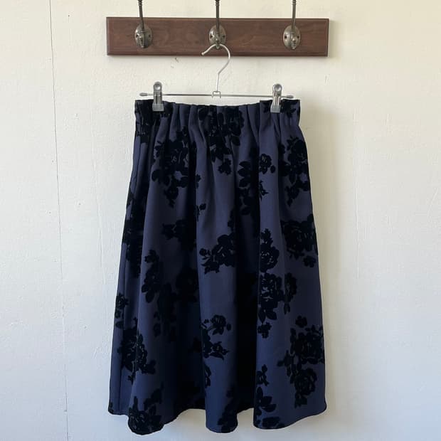 Japan vtg 벨벳 플라워 스커트