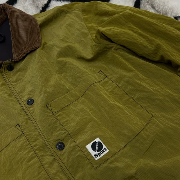 [M]헤리티지플로스 양면 나일론 헌팅 자켓/고동색 옅은그린