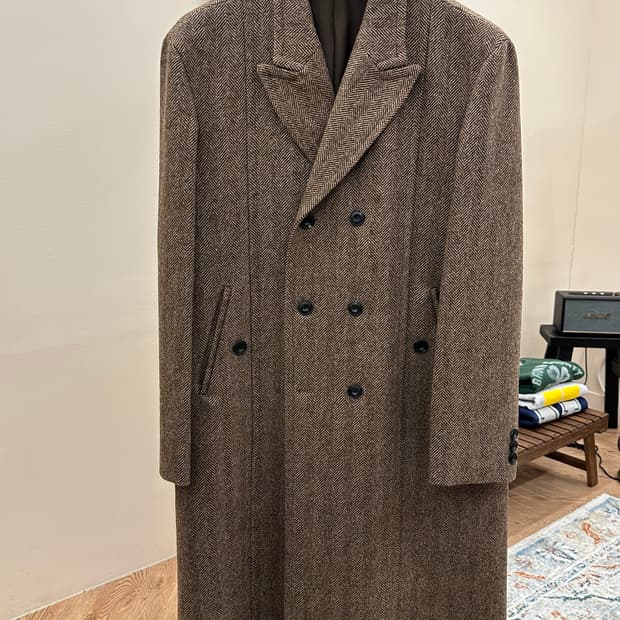 [새제품] 아워스코프 아브라함문 헤링본 더블 코트