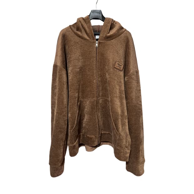아르마니 익스체인지 벨루어 브라운 후드집업