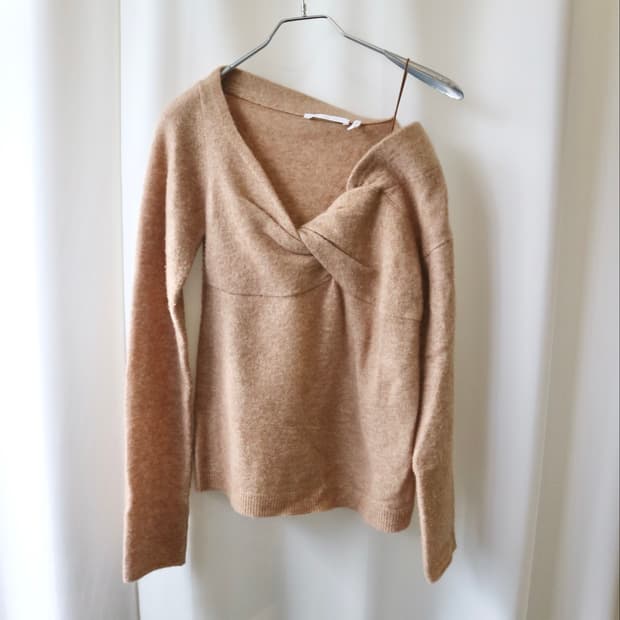 Helmut Lang off-shoulder knit
