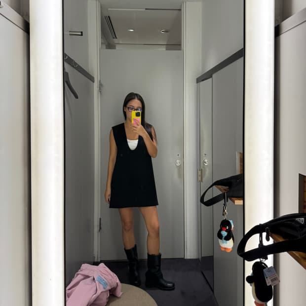 코스 울 미니 드레스