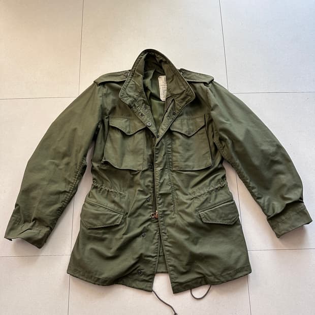 80s 미군 오리지널 M65 필드자켓 알파 OG-107 스몰-롱 