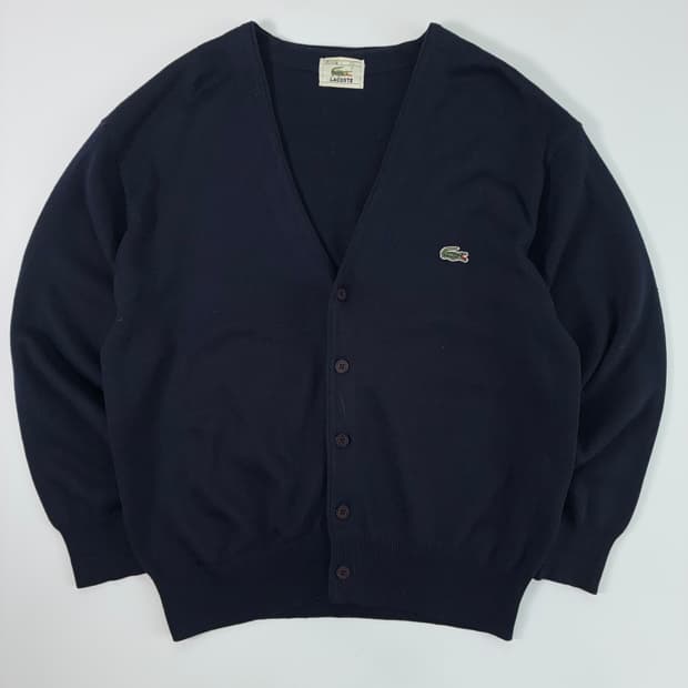 Lacoste 라코스테 서광 네이비 업버튼 가디건