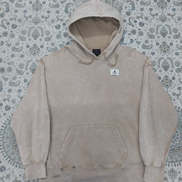 나이키 에어조던 워시드 후드티 베이지색 M