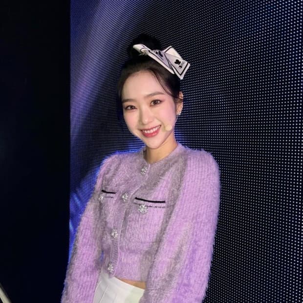 셀프 포트레이트 Lilac Fluffy Knit Cardigan (L)