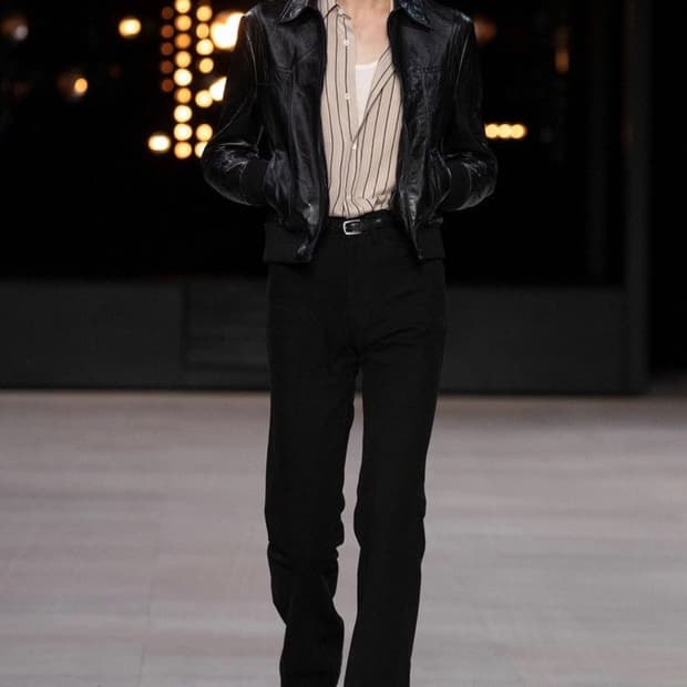 셀린느 레더 블루종