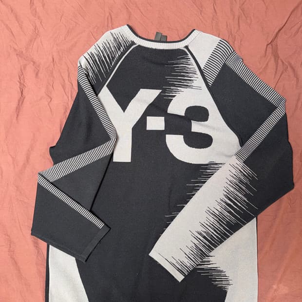 Y-3 로고 니트