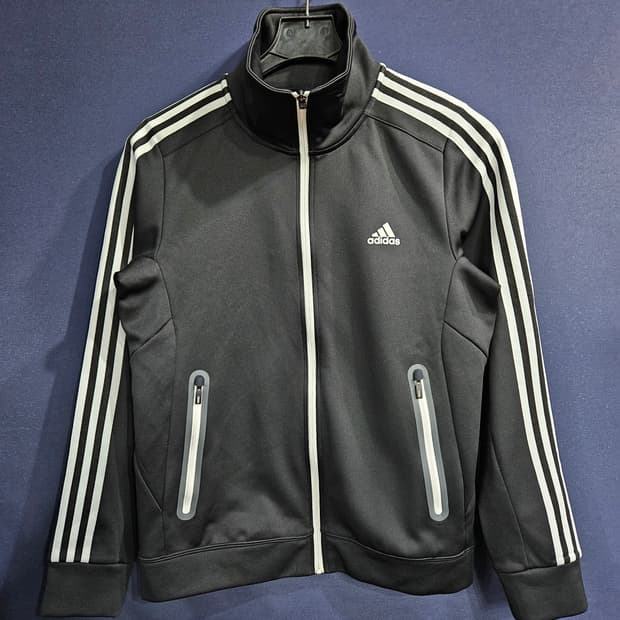 아디다스 삼선 블랙컬러 남성 슬림핏 105 기모 져지