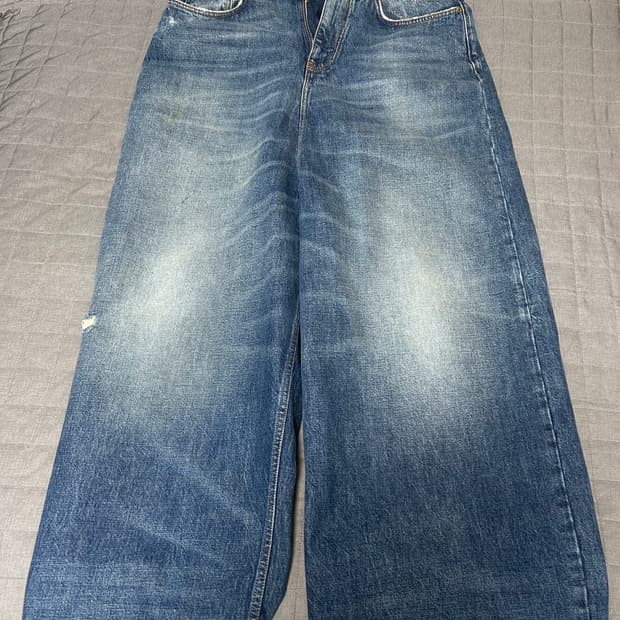 [M] 발렌시아가 로우크로치 데님 팬츠 중청