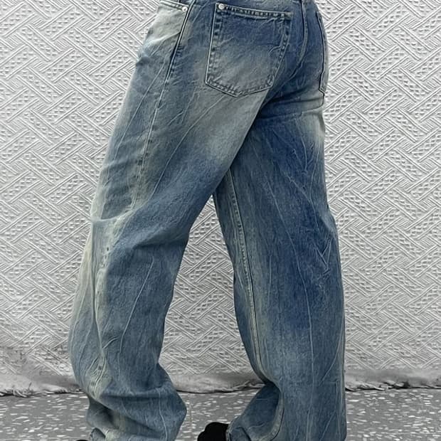 모드나인 빈티지 드레이프 워싱 데님 팬츠 30인치 C07071