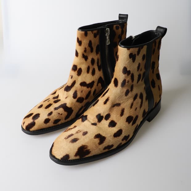 42 / Balmain 발망 레오파드 송치 첼시부츠