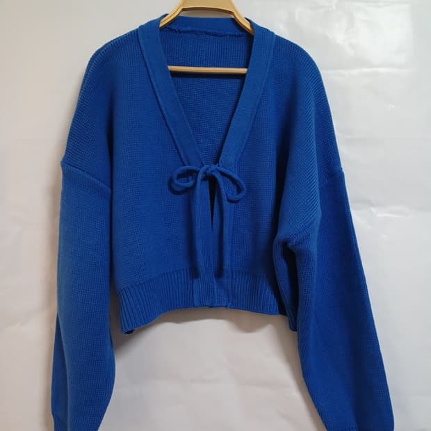 (F)박시니트 볼레로 블루