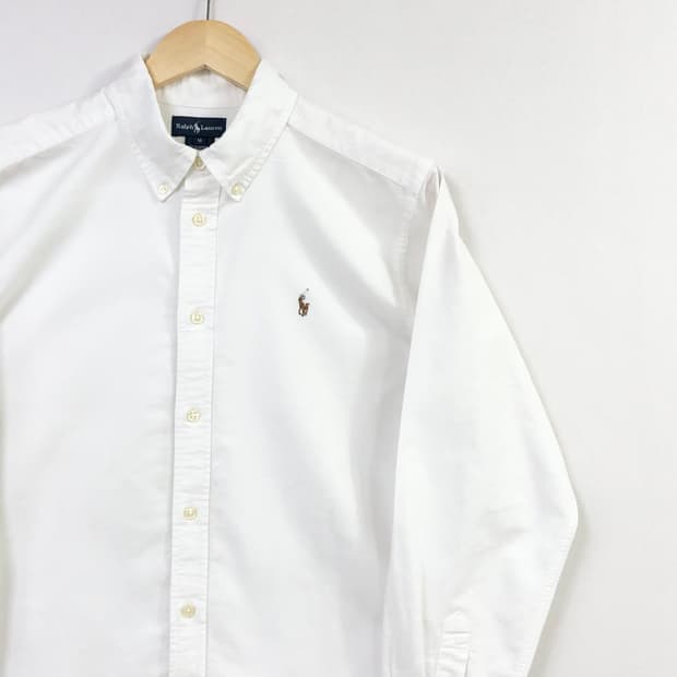 S 폴로 옥스포드 화이트 셔츠