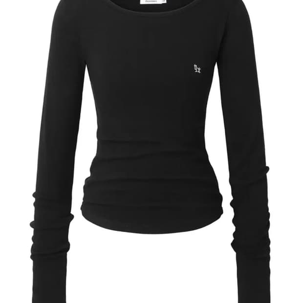 쓰리타임즈 히든 로고 긴팔티 S