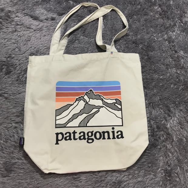 [[42x43cm] 파타고니아(PATAGONIA) 로고 컨버스 에코백