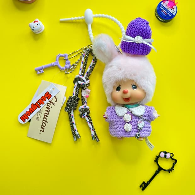 (59)정품 치무탄 𝗛𝗲𝗹𝗹𝗼 𝗞𝗶𝘁𝘁𝘆 커스텀키링