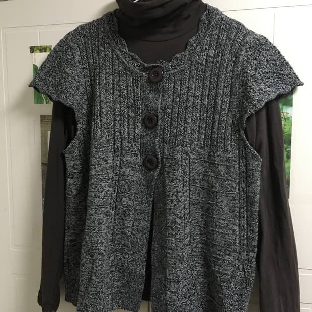 일본빈티지 모리걸 코디세트 하구미 아오이유우 그래니룩 베스트 터틀넥