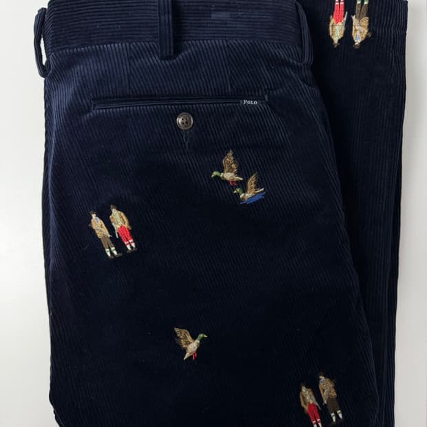 폴로 랄프로렌 헌팅 자수 코듀로이 팬츠 
