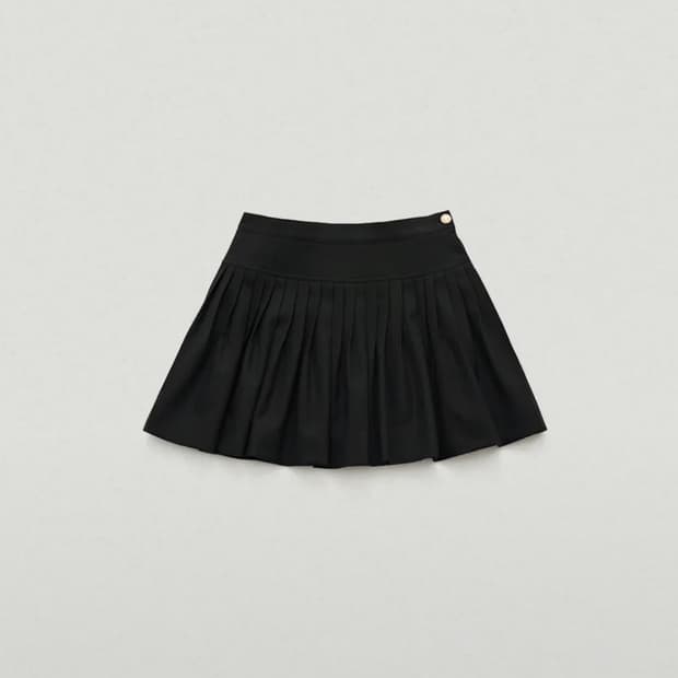 더바넷 Karelian Pleats Mini Skirt 스커트 블랙 m