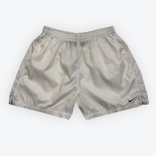 [L] 90s NIKE swim shorts (white)