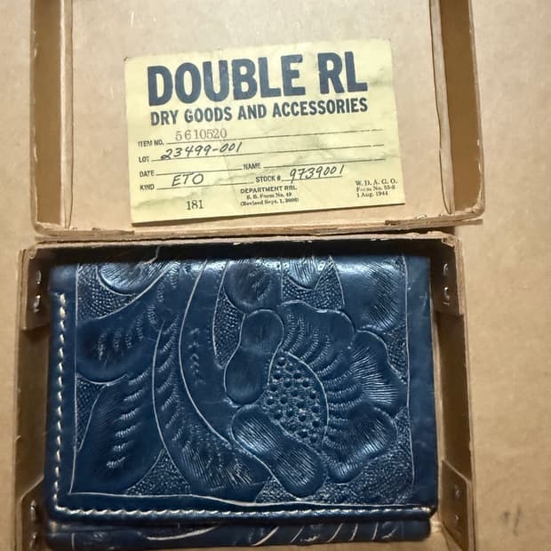 RRL 핸드툴 인디고 가죽 지갑